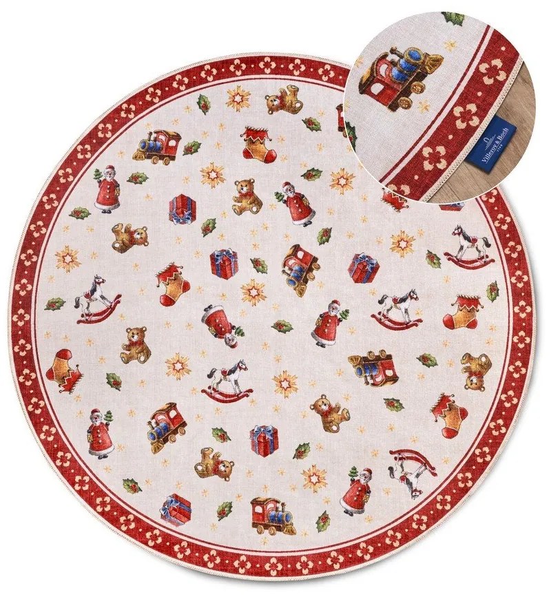 Piros kerek szőnyeg karácsonyi mintával ø 150 cm Red Christmas – Villeroy&amp;Boch