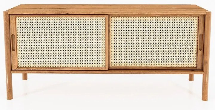 Tölgyfa TV-állvány 142x64 cm Pola - The Beds