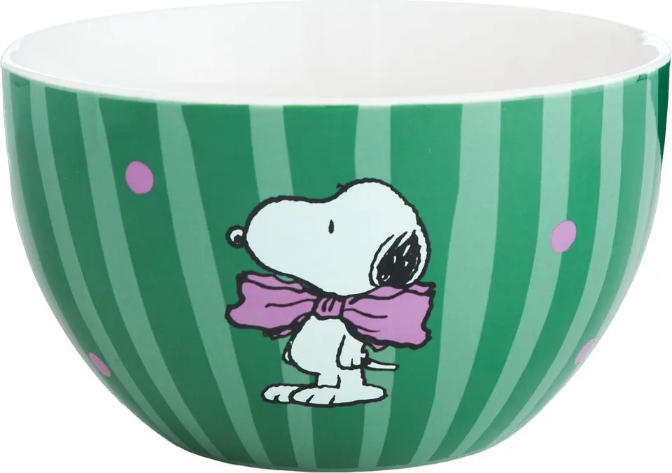 PEANUTS müzlistál 600 ml, Snoopy masnival