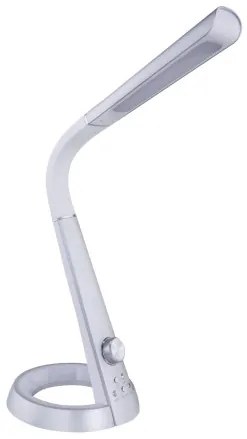 Globo 58376S Asztali lámpa fehér flexibilis szárral. USB csatlakozás, RGB színváltó funkció. Színhőmérséklet váltás 4000/6500/3000K, MxSzxH:343x183x640, tartozék: 1xLED 8W 230V, 45-460lm