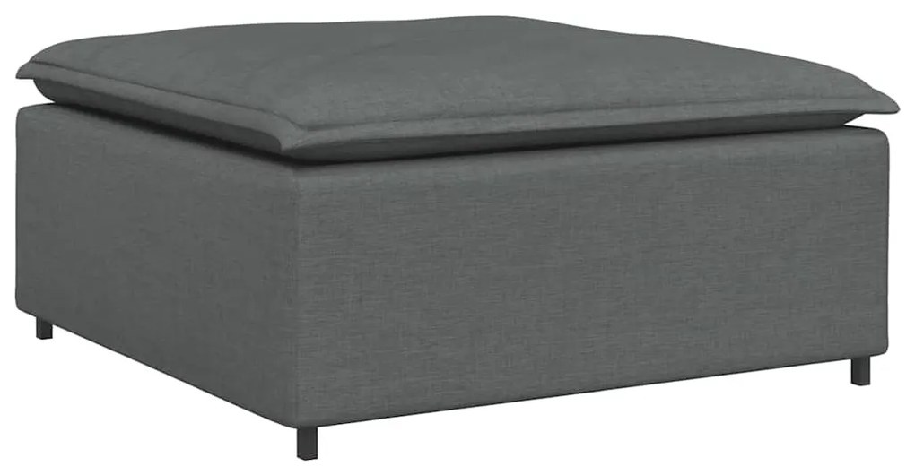 sötétszürke moduláris kanapé lábzsámoly modul 100x100x48 cm