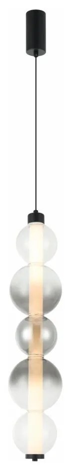 LED csillár kábelen LUMMI LED/19W/230V fekete/füstszínű