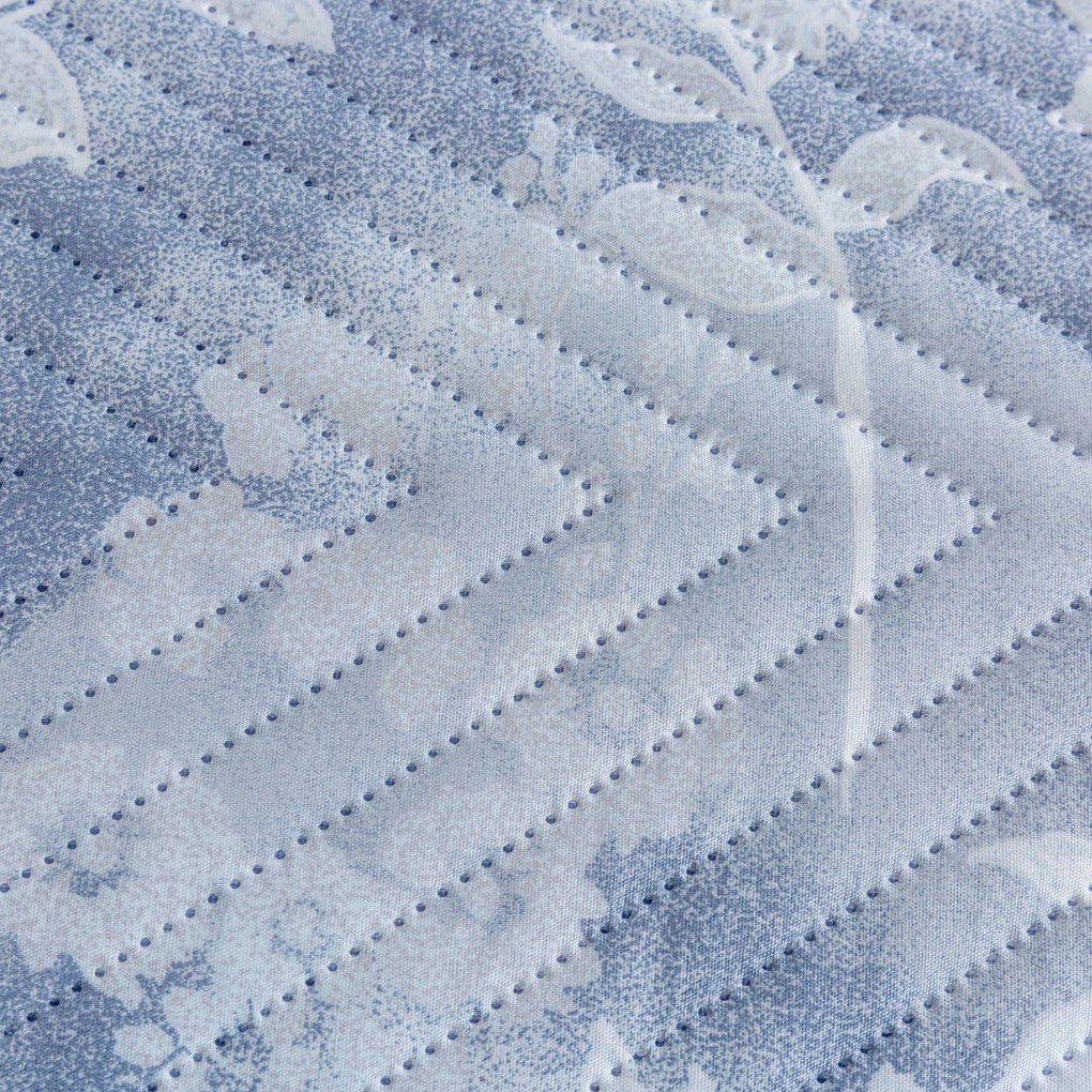 FLOWERS ágytakaró kék/szürke Méret: 200 x 220 cm