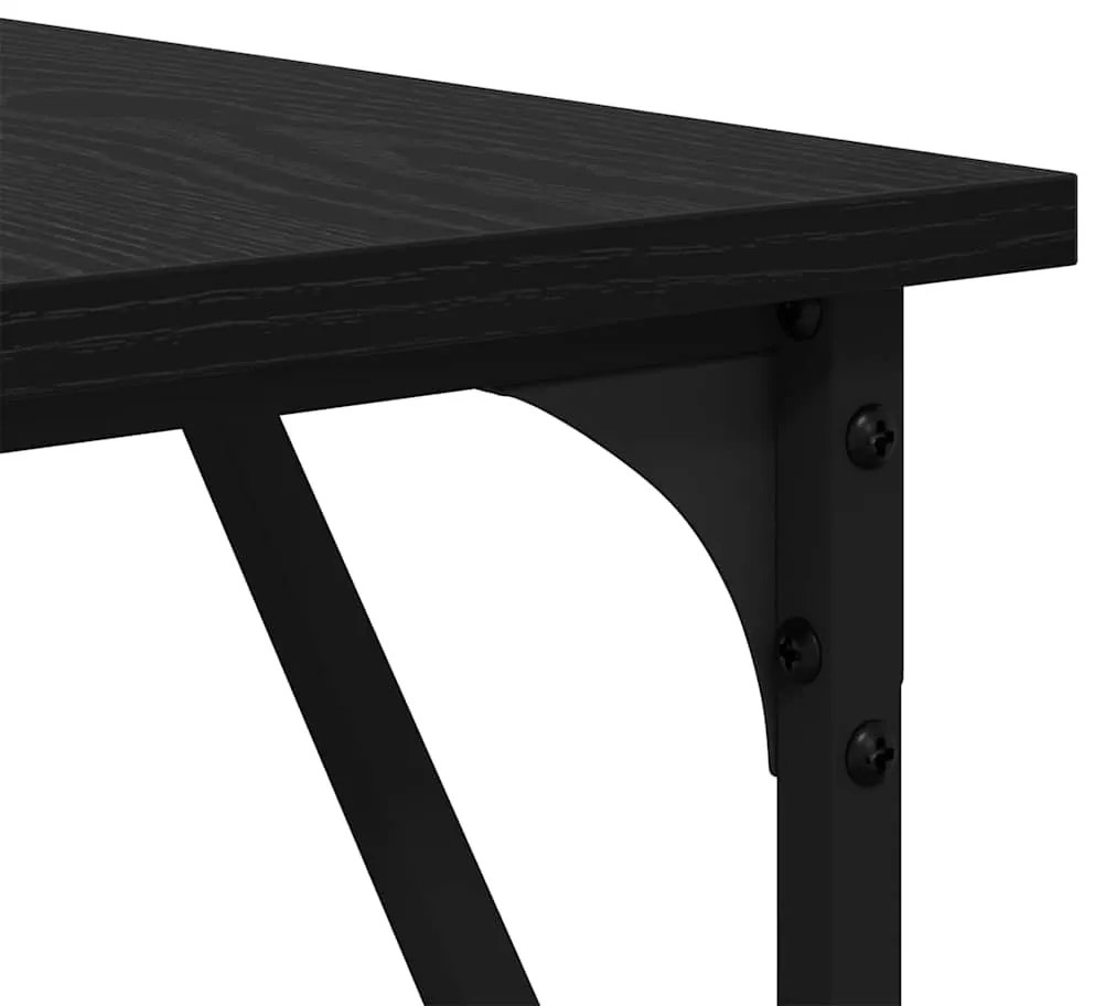 vidaXL Asztal Fekete tölgy 149 x 149 x 75 cm Faanyag