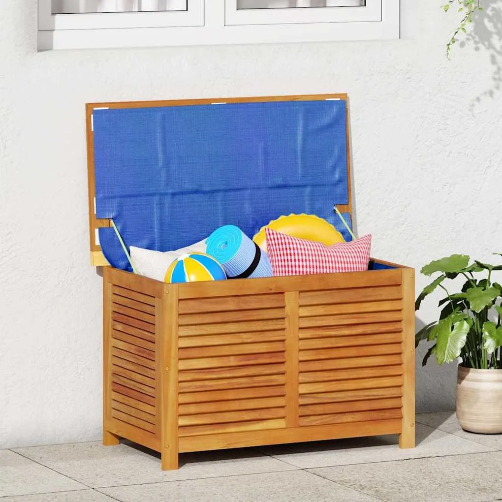 vidaXL tömör akácfa kerti tárolóláda zsaluval 90 x 50 x 56 cm