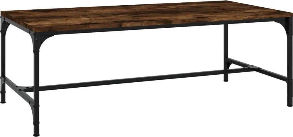 vidaXL füstös tölgy színű szerelt fa dohányzóasztal 100x50x35 cm