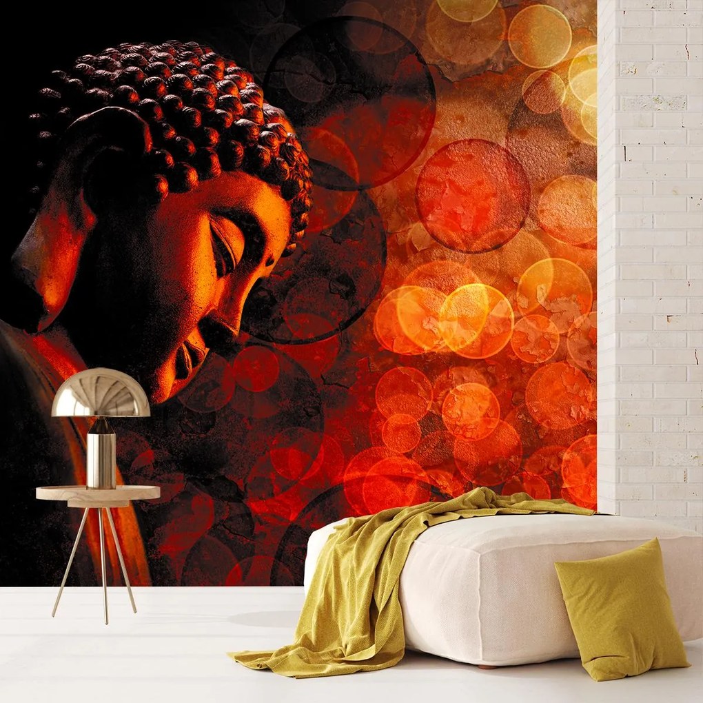 Fotótapéta - Buddha piros tónusokkal (147x102 cm)