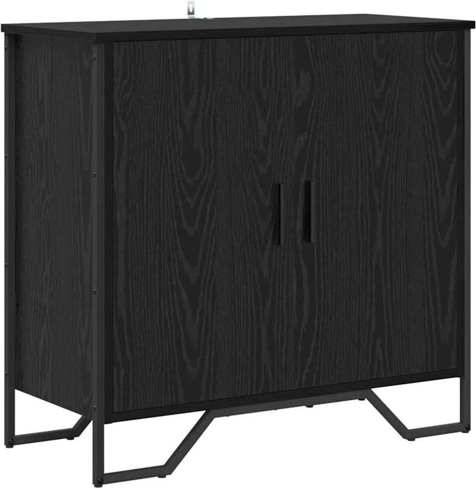 vidaXL Széf Fekete tölgy 78 x 35 x 74.5 cm