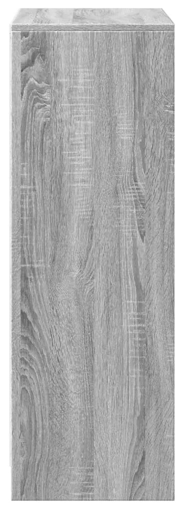 szürke sonoma szerelt fa tálalószekrény LED-del 72x34x100 cm