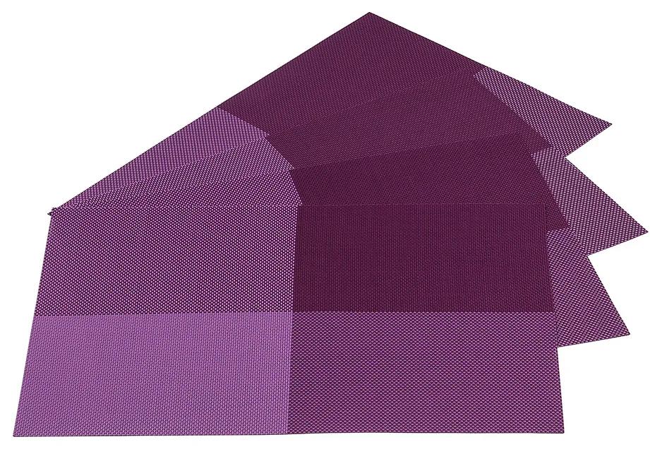 DeLuxe alátétek sӧtét lila, 30 x 45 cm, 4 db-os szett