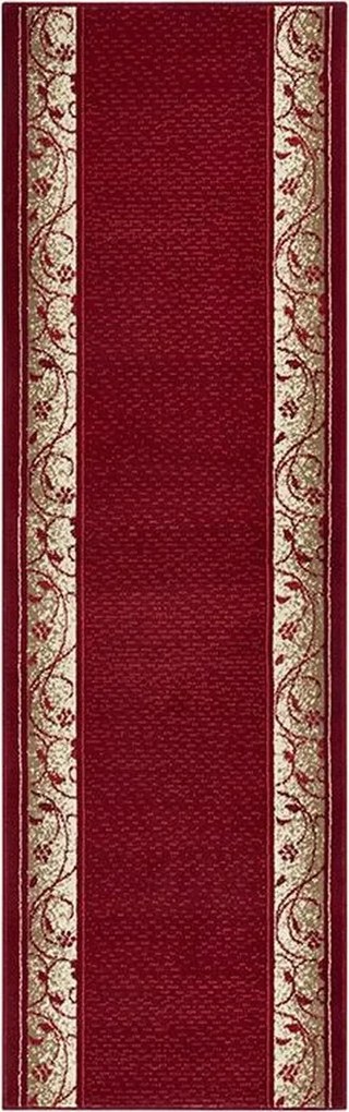 Piros futószőnyeg rövid puha hajjal 80x500cm