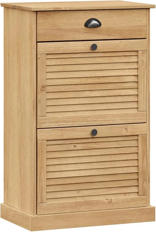 vidaXL VIGO tömör fenyőfa cipőszekrény 60x35x96 cm