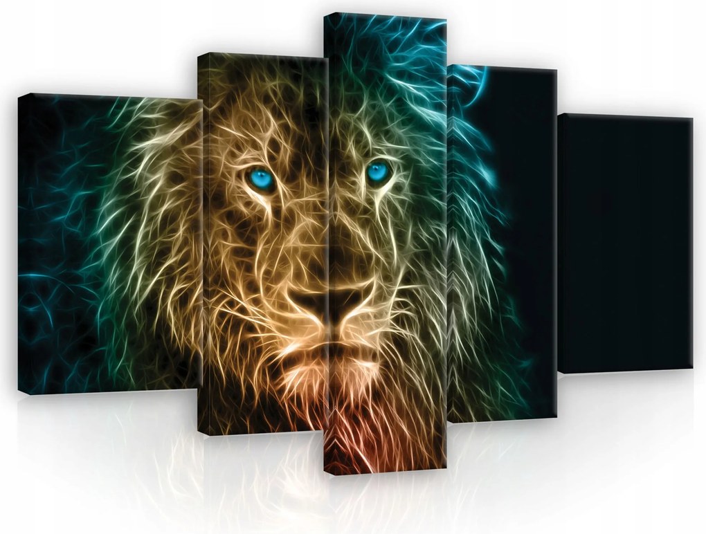 Vászonkép Oroszlán Absztrakt Modern Vászon Fal Hálószoba Nappali 170x100