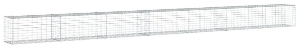horganyzott vas gabion kosár fedéllel 700 x 50 x 50 cm