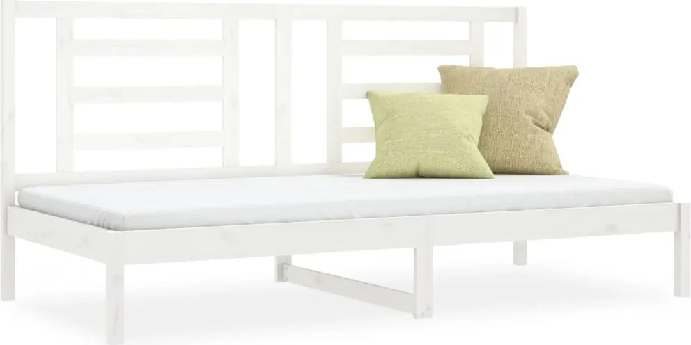 vidaXL fehér tömör fenyőfa kanapéágy matrac nélkül 80 x 200 cm
