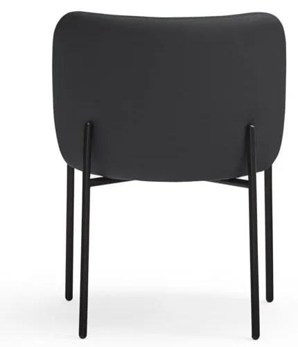 Fekete kárpitozott étkezőfotel szett 2 db-os Mogi – Teulat