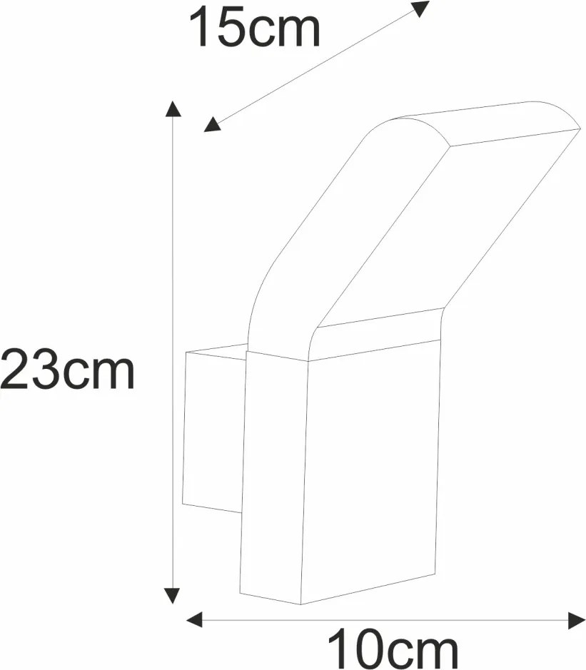 KAJA K-8146 VIDAT Modern Kültéri Fali Lámpa Fekete LED IP54