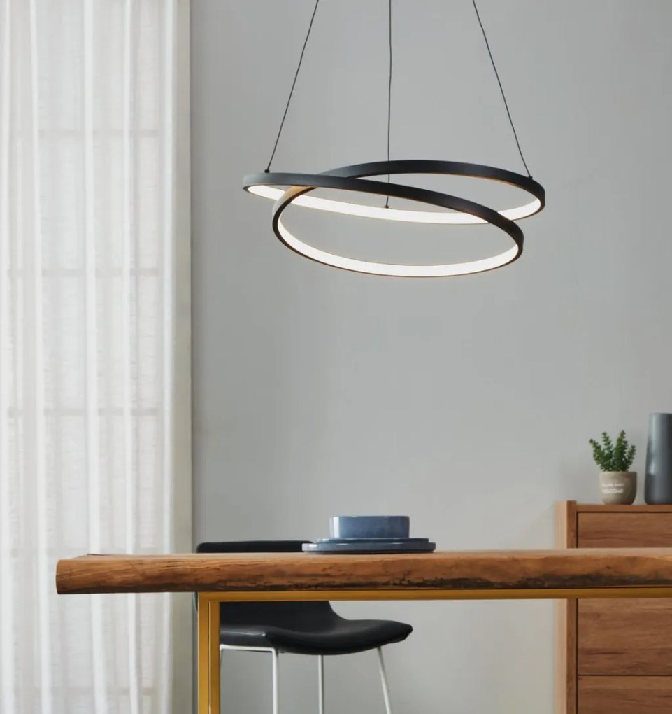 EGLO 900472 RUOTALE Modern Led Függesztett Lámpa Fehér, Fekete LED IP20