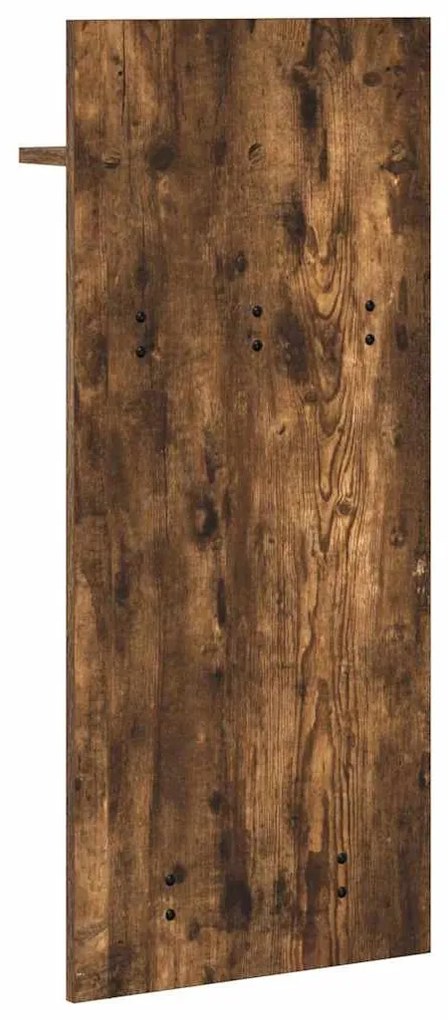 Fali Kabáthorog polcokkal Füstölt tölgy 90 x 40 x 10 cm Faanyag
