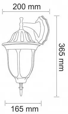Kültéri fali lámpa FLORENCJA 1xE27/20W/230V IP43