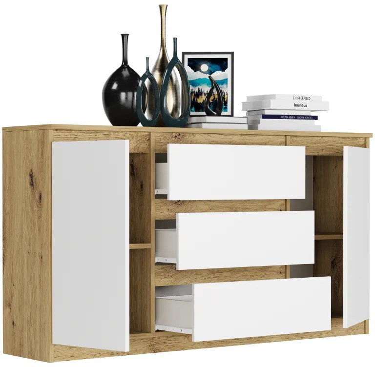 Tágas komód R-140-S3 - különböző színváltozatokban sonoma