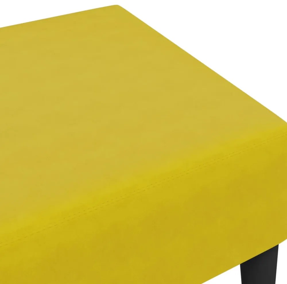 sárga bársony lábzsámoly 77x55x31 cm