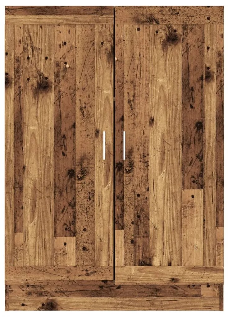 antik fa színű szerelt fa könyvszekrény 82,5 x 30,5 x 115 cm