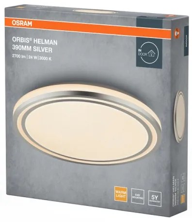 Osram - LED mennyezeti lámpa ORBIS HELMAN LED/24W/230V Ø 39 cm ezüstszínű