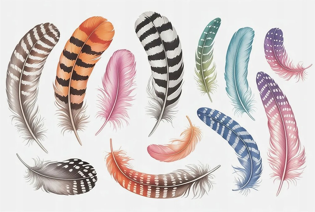 Flizelin tapéta Flizelin Fali Prémium Pasztell tollak 104x70