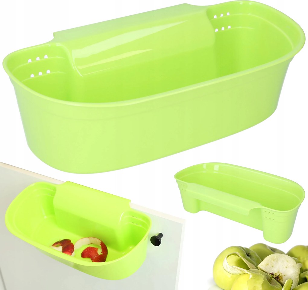 Függő szemetes kosár hámozók függesztett zöld