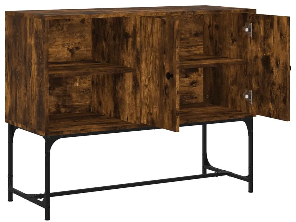füstös tölgy színű szerelt fa tálalószekrény 100 x 40 x 79,5 cm