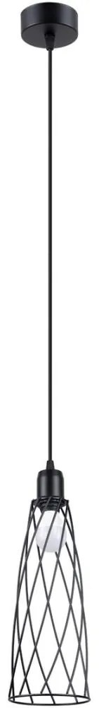 Sollux SL.1165 - Csillár zsinóron SUBA 1xE27/15W/230V fekete