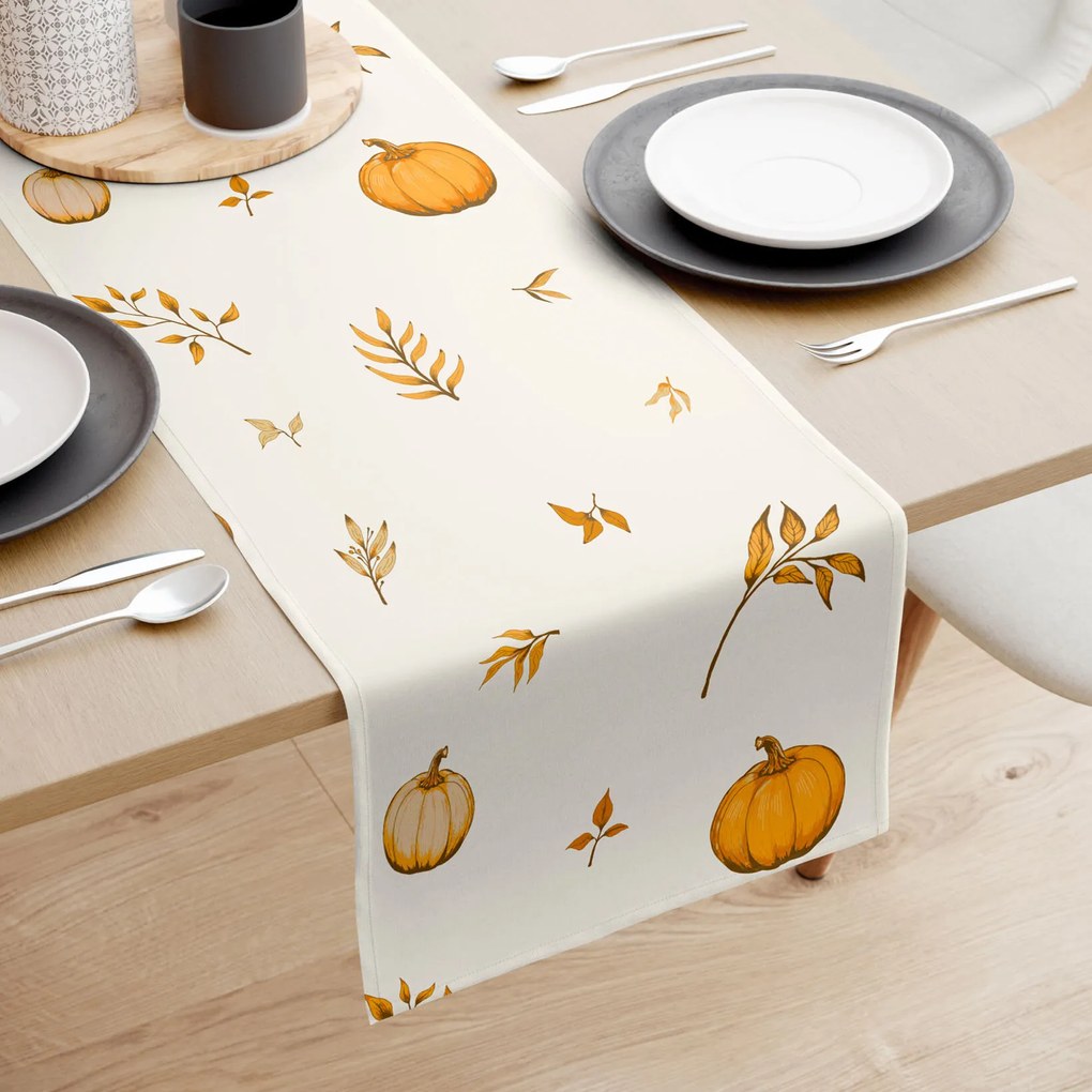 Goldea pamut asztali futó - őszi tökök és levelek 50x120 cm