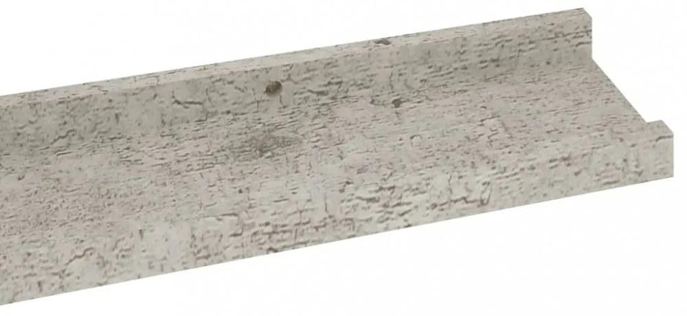 4 db betonszürke fali polc 80 x 9 x 3 cm