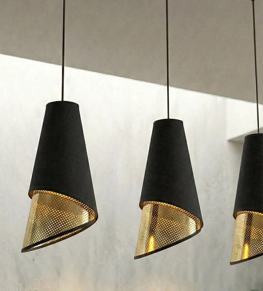 Emibig modern függeszték moda fekete arany emi1617/3