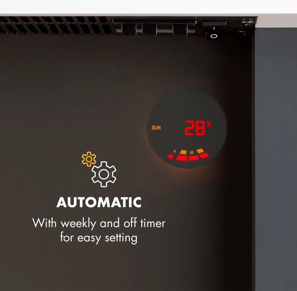 Klarstein Studio Light & Fire 1, elektromos kandalló, 1000/2000 W, MDF, távirányító, fehér