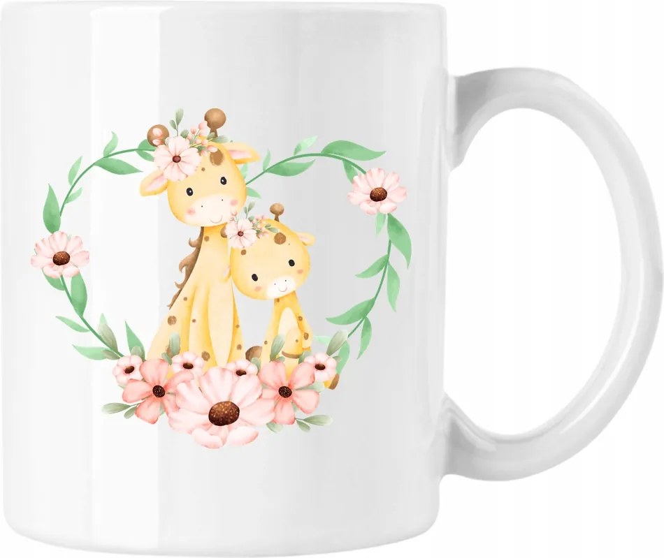 Bögre rozs virágos 3 fehér 330ml