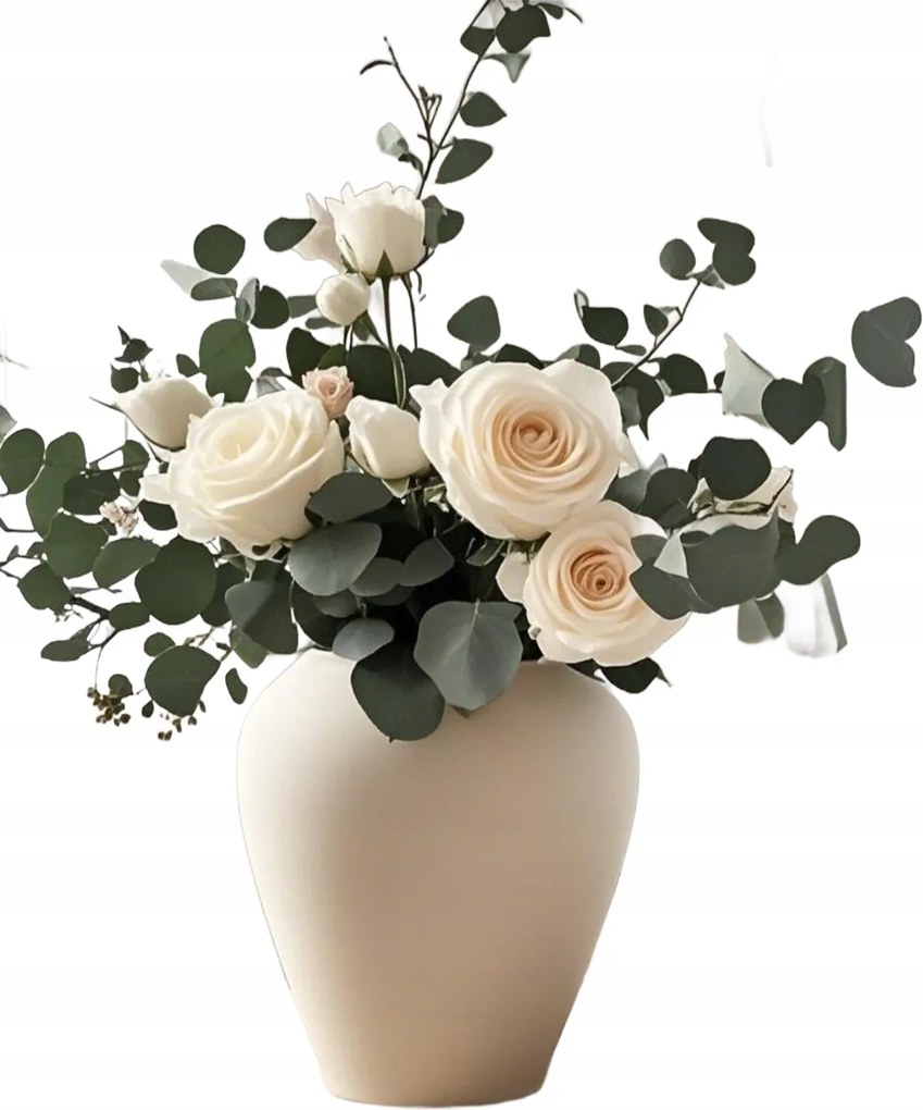 Trendyol Klasszikus Krémszínű Kerámia Váza 20X15 Opa