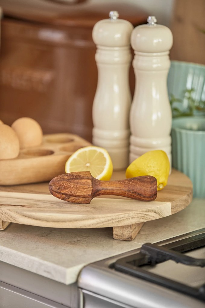 IB Laursen Kerek fa vágódeszka ACACIA WOOD lábakon 30 cm