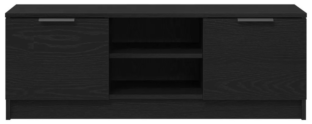 TV Szekrény Fekete Tölgy 102x35x36,5 cm Felépített Fa