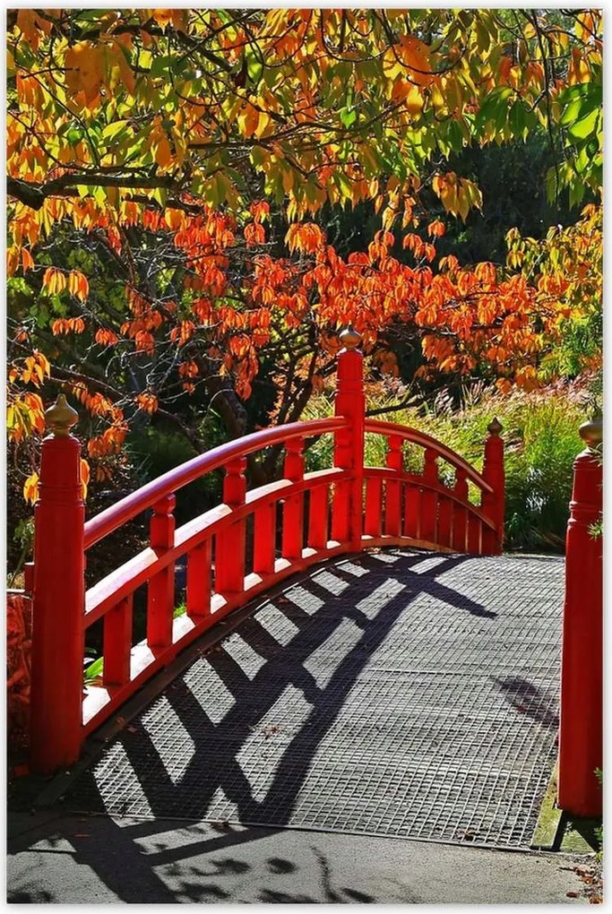 Poszterek 60x90 Piros japán híd