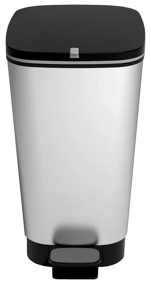 Ezüstszínű műanyag pedálos szemetes 45 l Chic Bin – KIS