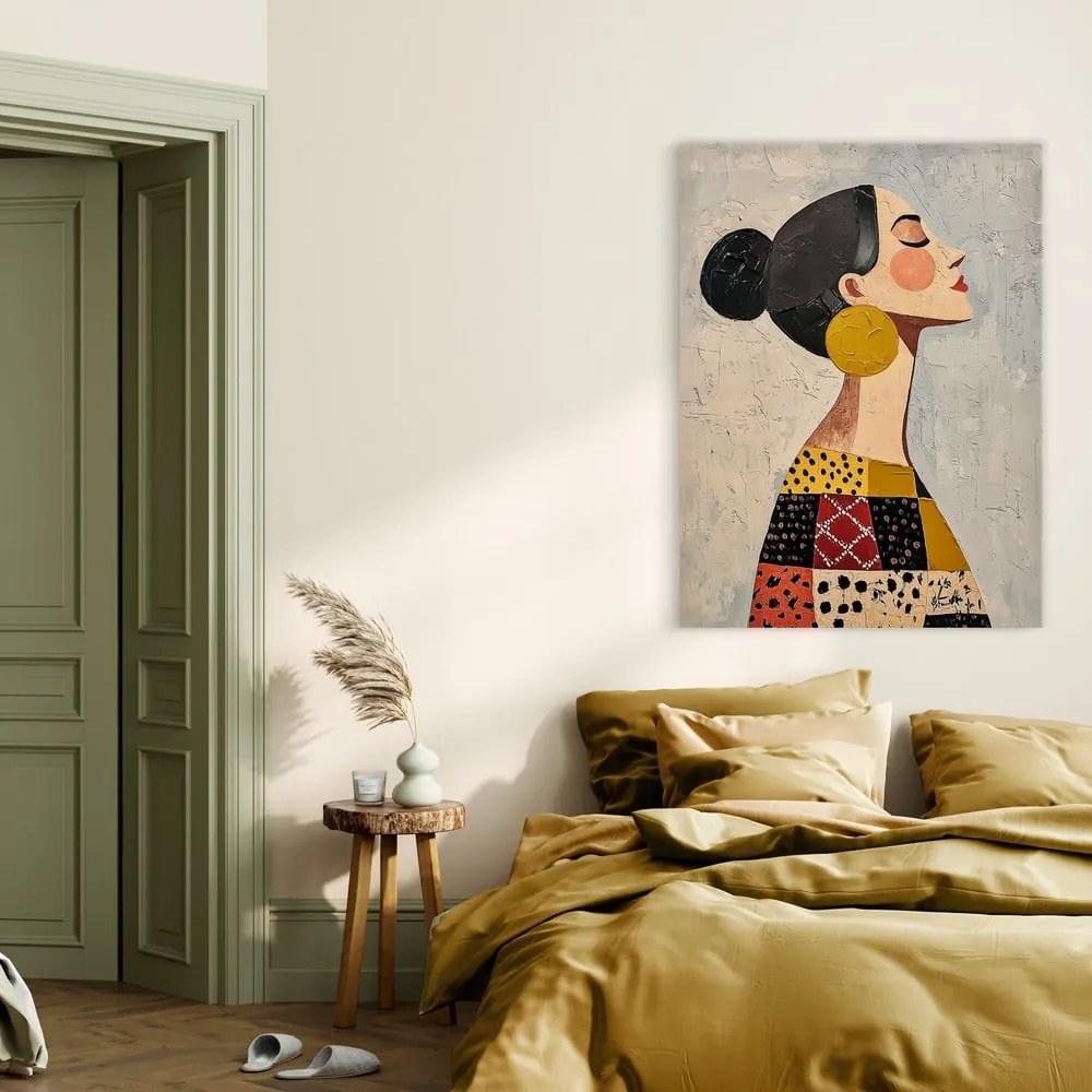 Kép kézzel festett részletekkel 70x100 cm Mae – Styler