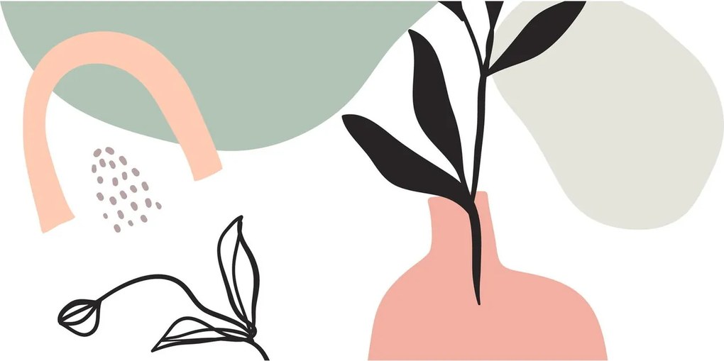Kép - Virágok vázában N⁰3 (120x50 cm)