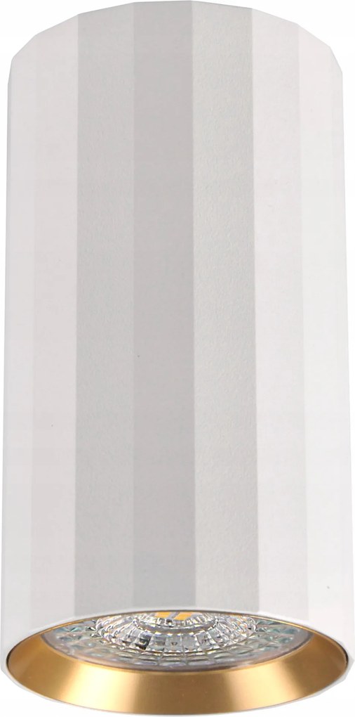 Falra szerelhető halogén lámpatest Tuba Spot GU10 fehér arany Nizza Sanico Goldlux