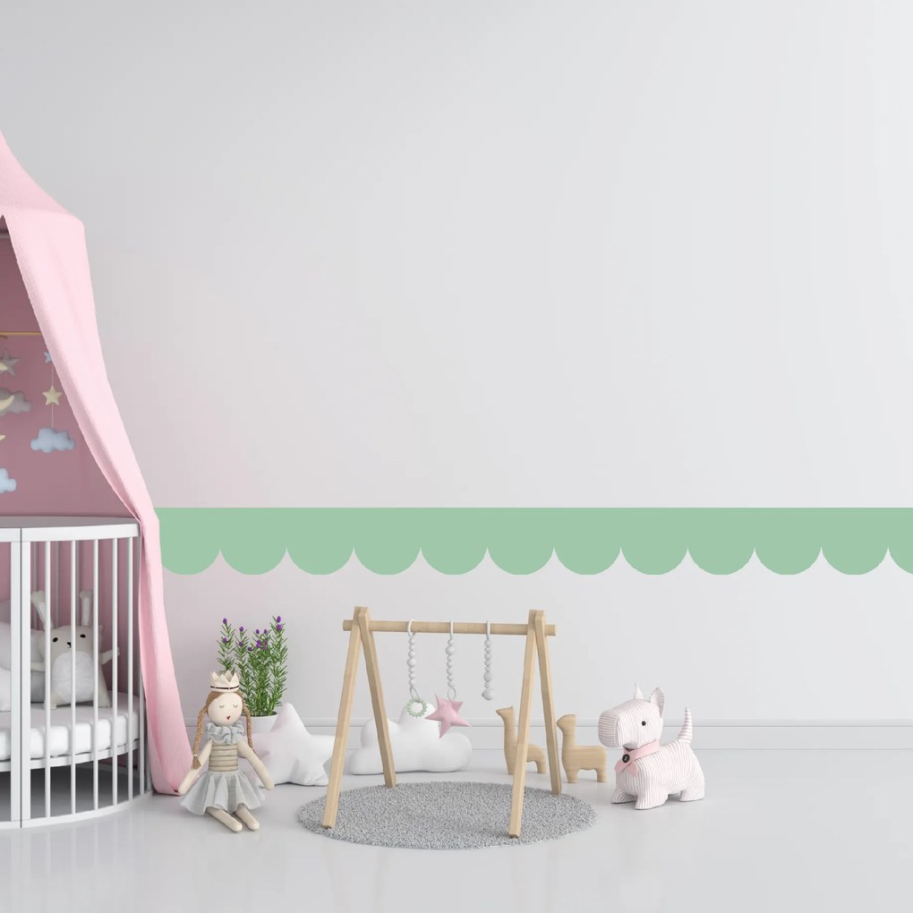 PIPPER. Textil öntapadó tapéta - Mini Ív - Menta színű Szín: Sápadt