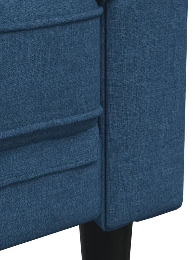 kék 3 személyes szövet Chesterfield kanapé