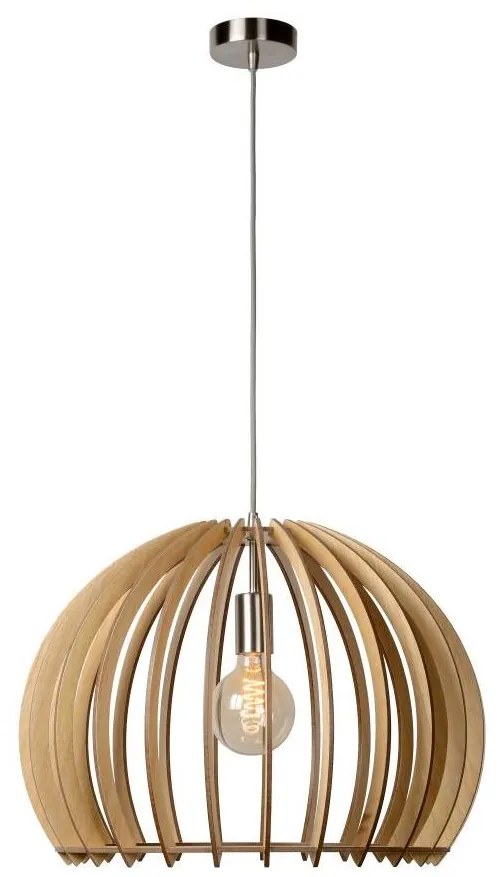 Lucide 34424/50/76 - Függeszték BOUNDE 1xE27/60W/230V bézs 50 cm