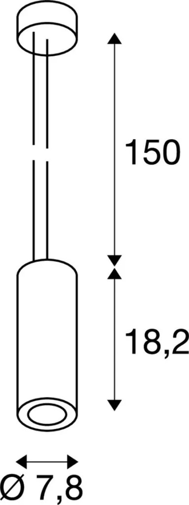 SLV 133121 SUPROS Hengeres Függesztett Lámpa Fehér LED IP20