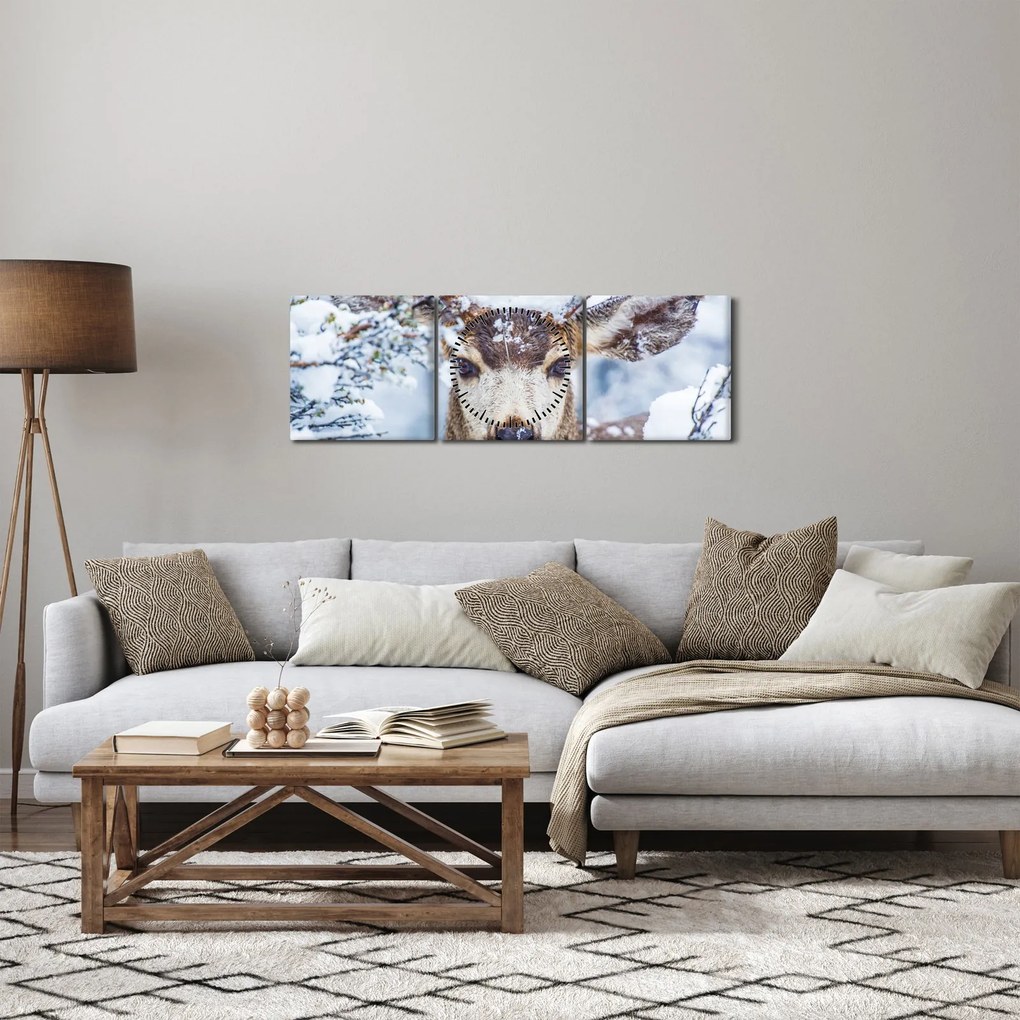 Kép - Himalájai szarvas (órával) (90x30 cm)